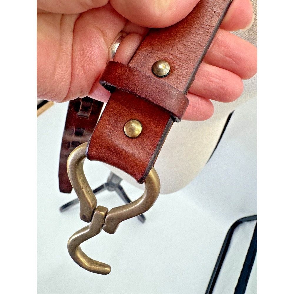 Vintage Orvis Chestnut Full Grain Leather Equestrian Hoof Pick Belt 40 Brass USA - Picture 13 of 16